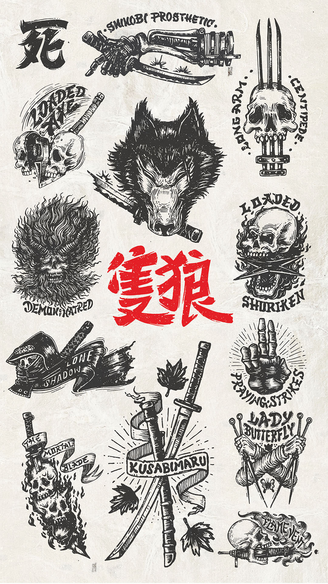 Sekiro Shadows Die Twice Emblem Collection On Behance Japanese Tattoo