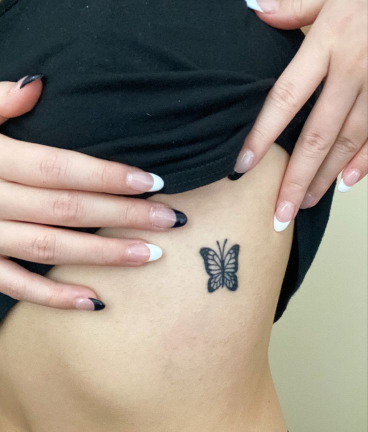 Share More Than 70 Butterfly Tattoo On Rib Cage Latest In Eteachers