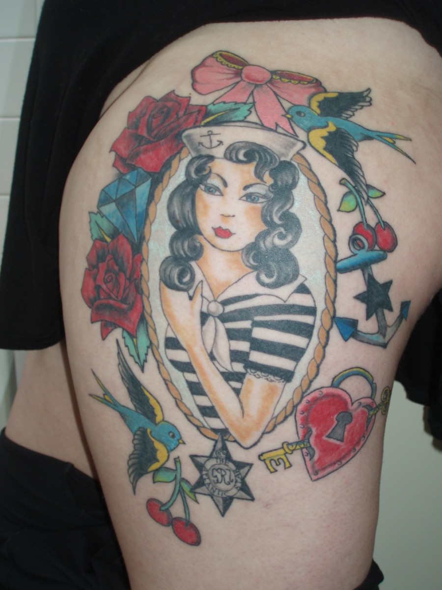 Share More Than 77 American Traditional Pinup Tattoo Latest In Coedo