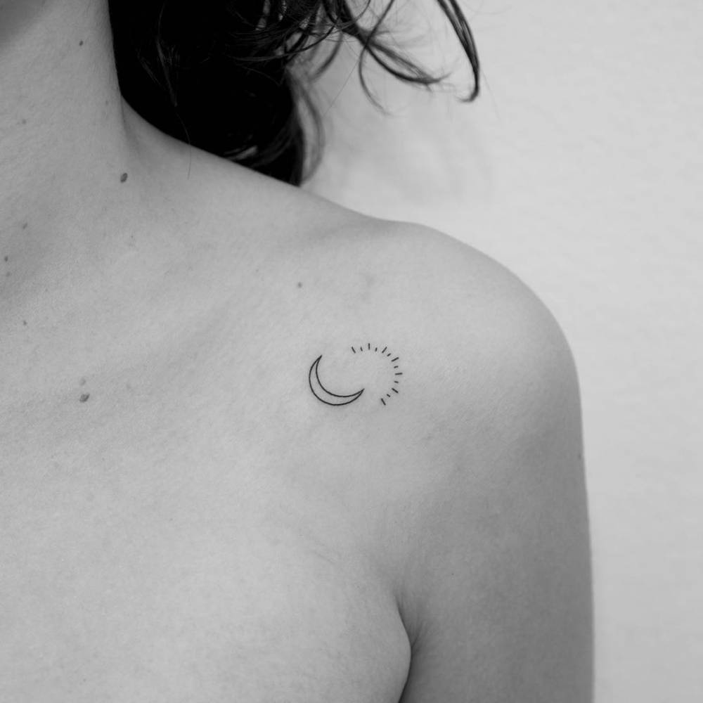 Share More Than 81 Sun And Moon Shoulder Tattoo Latest In Coedo Com Vn