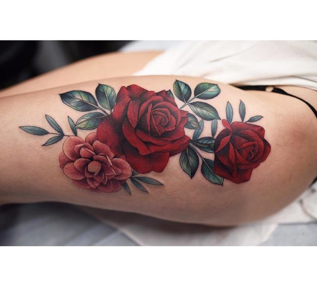 Shears And Roses Tattoo Love This Rose Tattoos Chic Tattoo Art Tattoo