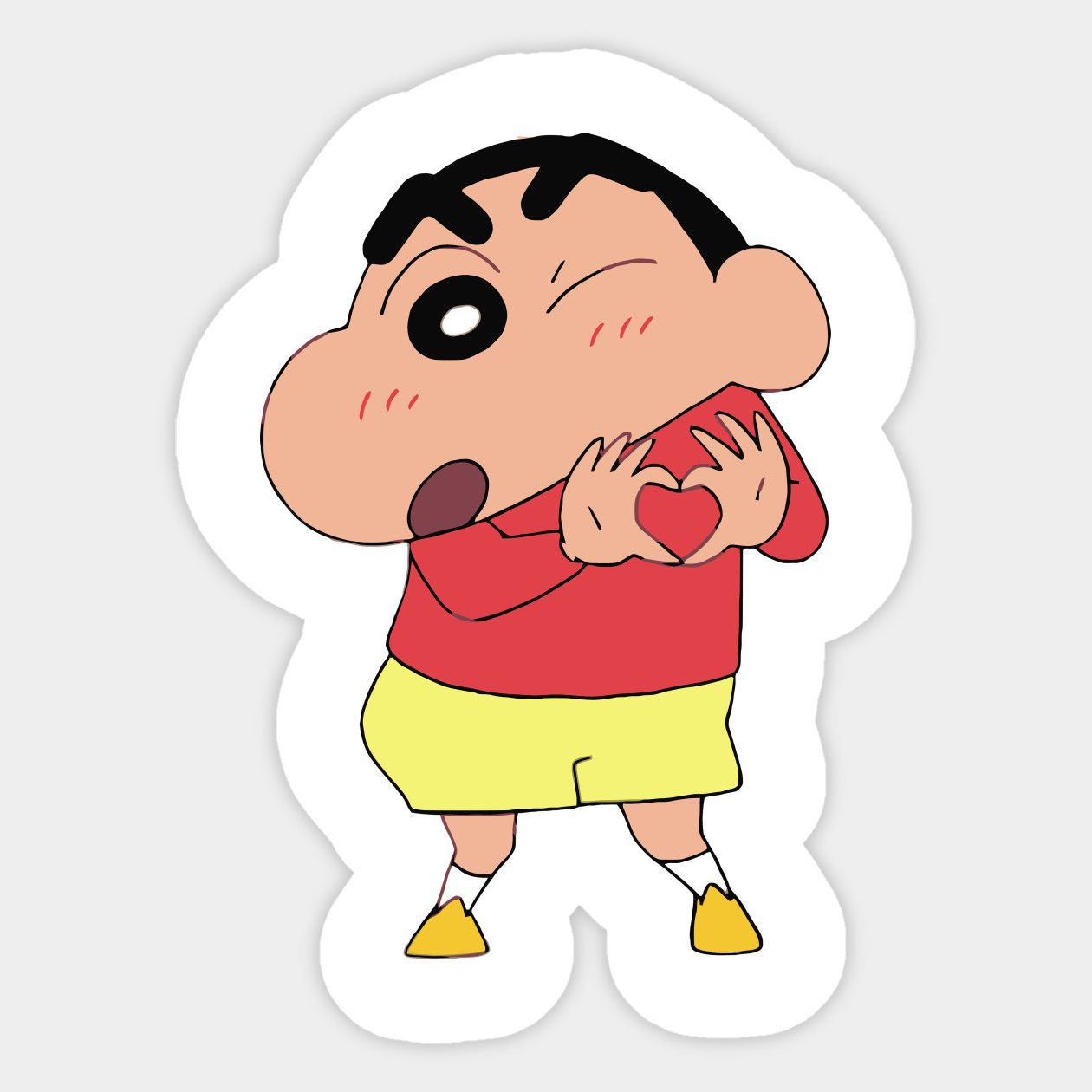 Shin Chan Tattoo Located On The Bicep Cartoon Style