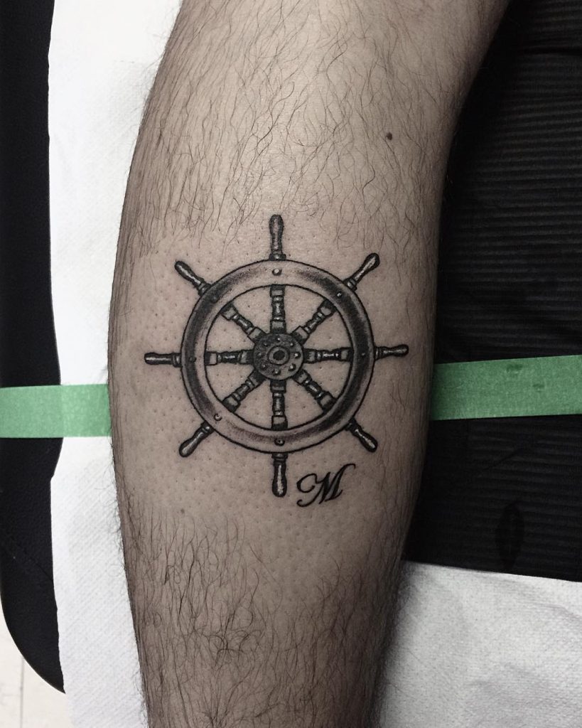 Ships Wheel Tattoo