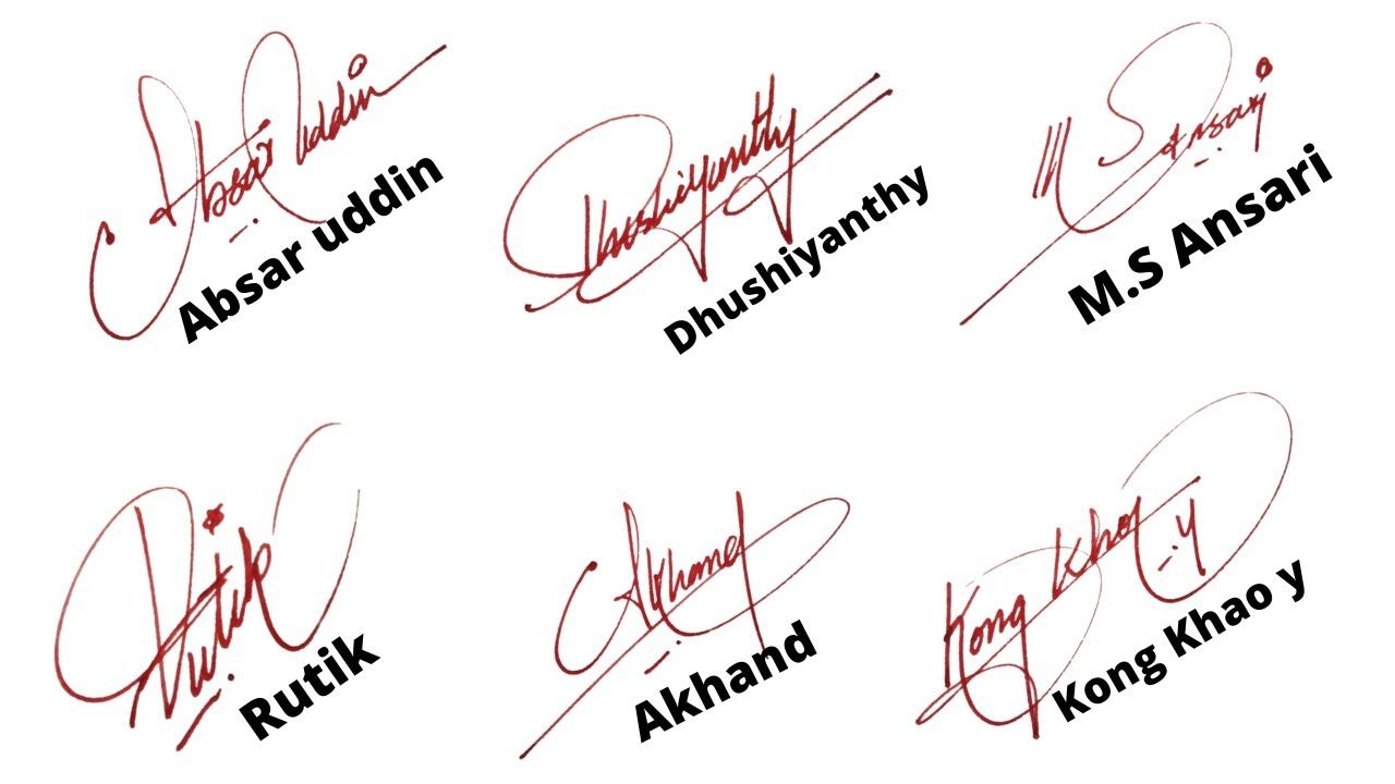 Signature Style Of My Name How To Create A Signature