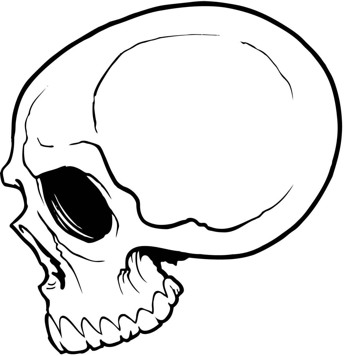 Simple Skull Tattoo Drawing