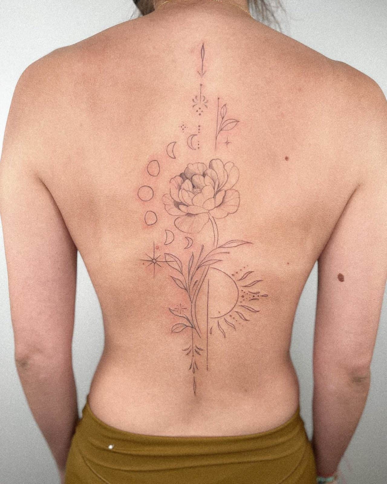 5 Minimalist Spine Tattoo Design Ideas You'll Love