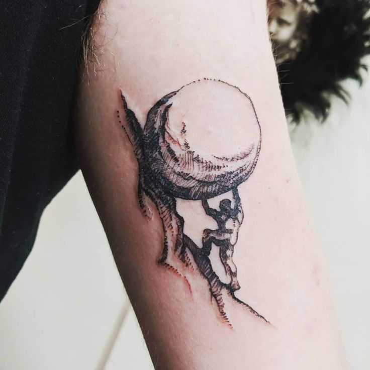 Sisyphus Myth Tattoo Greek Tattoos Sleeve Tattoos Realistic Tattoo