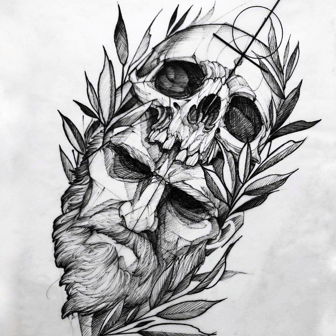 Sketch Tattoo Designs: 50 Cool Ideas for Men