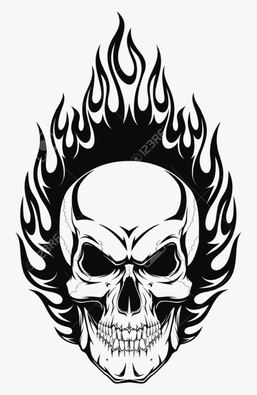 Skull Fire Tatuagem Fogo Tatuagem De Caveira Tatuagem De Louros