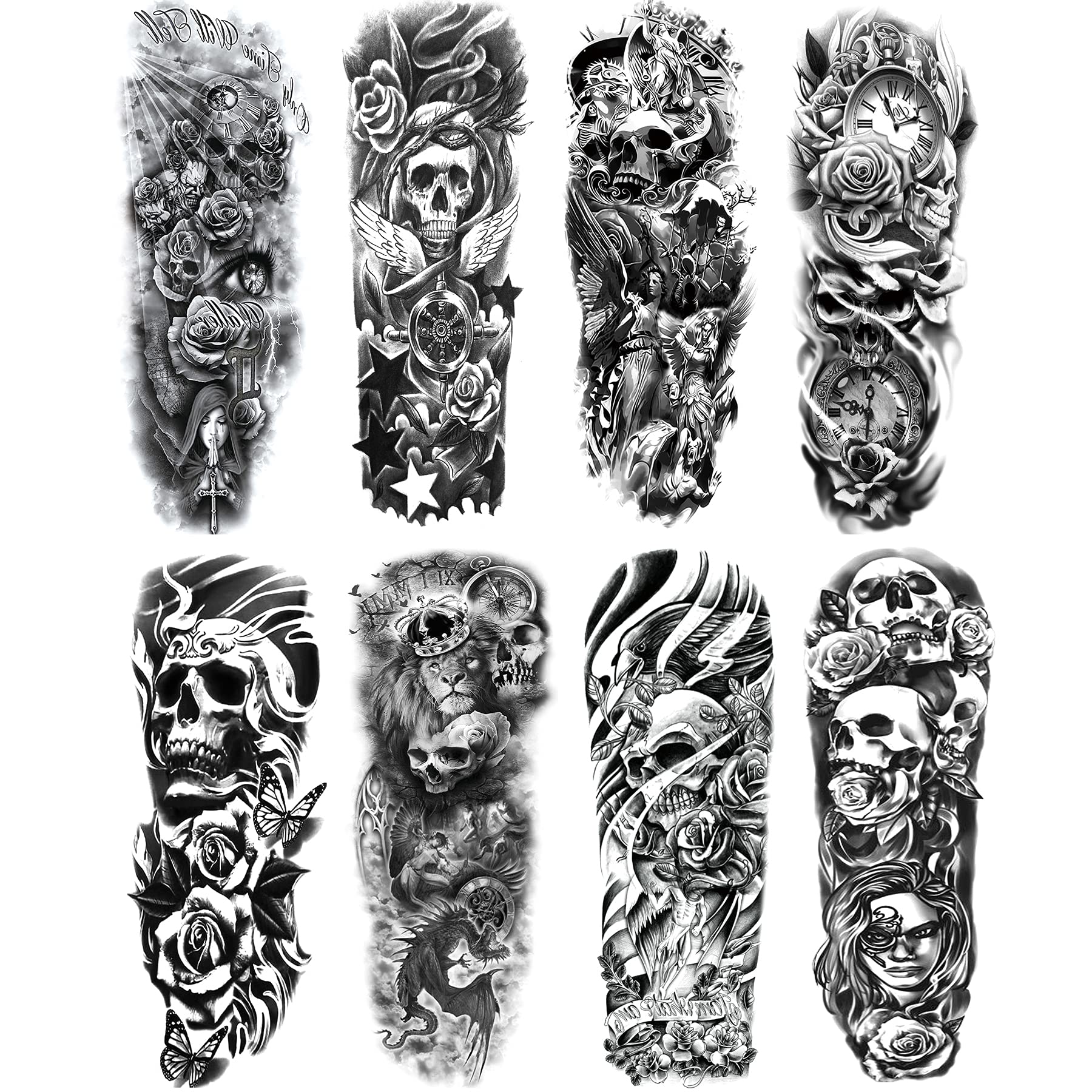 Skull Sleeve Tattoo My Husbands Arm By Abdiel Skull Sleeve Tattoos Sleeve Tattoos Skull