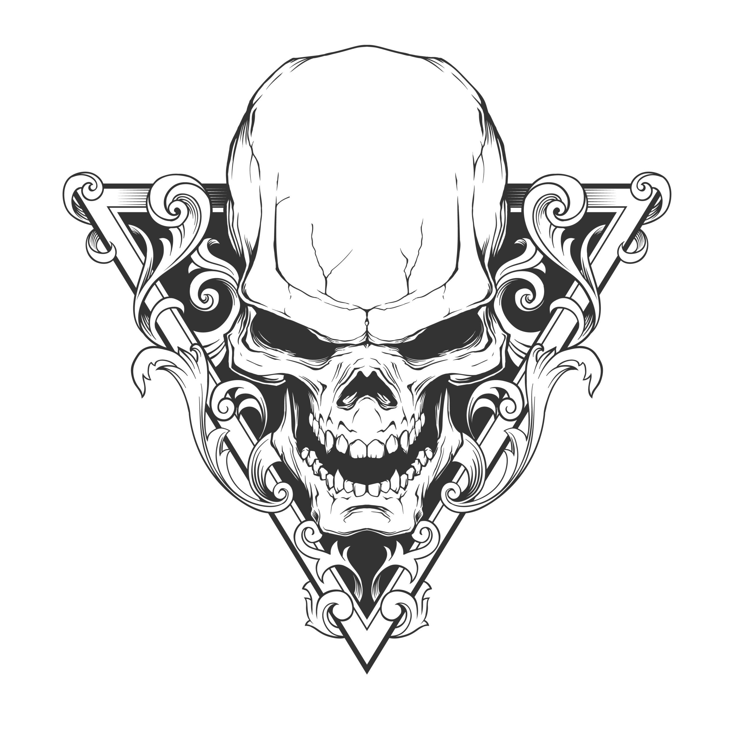 5 Skull Stencil Tattoo Designs Every Man Must See