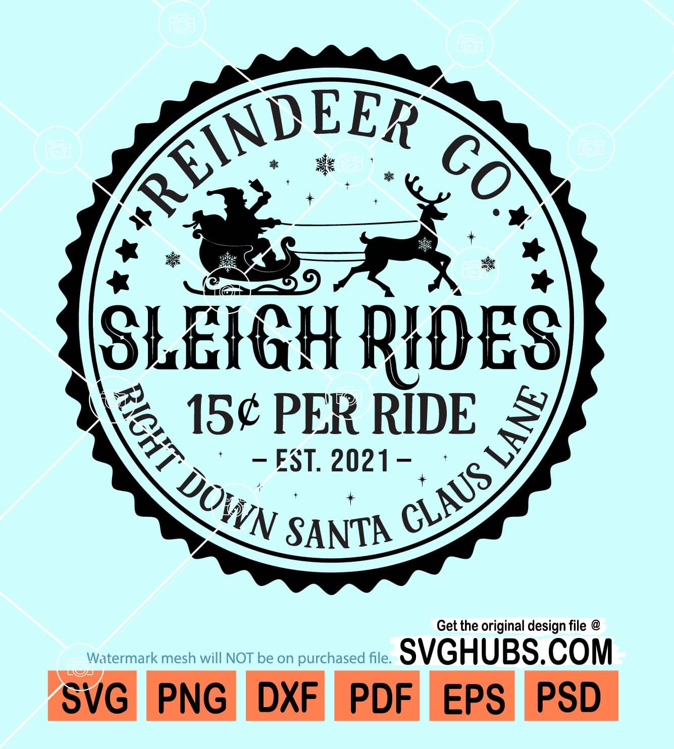 Sleigh Rides Santa Claus Round Svg Graphic By Tatiana Cociorva