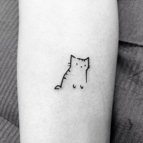 Small Cat Tattoos For Females