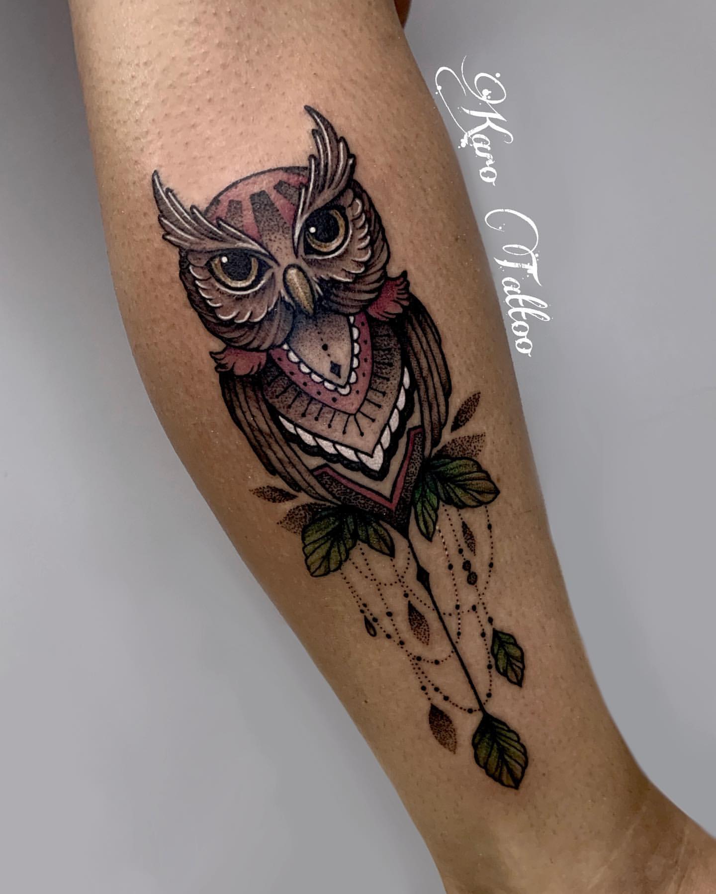 Small Owl Tattoos For Females