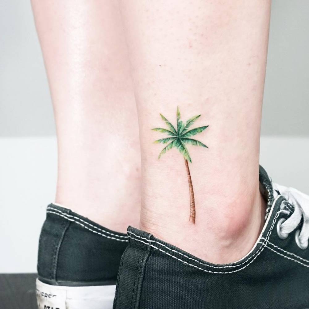 Small Palm Tree Tattoo Embracing Tropical Vibes In Miniature Your