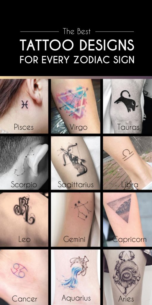 Zodiac Tattoos: Small Designs for Your Zodiac Sign