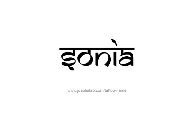 Sonia Name Tattoo Designs