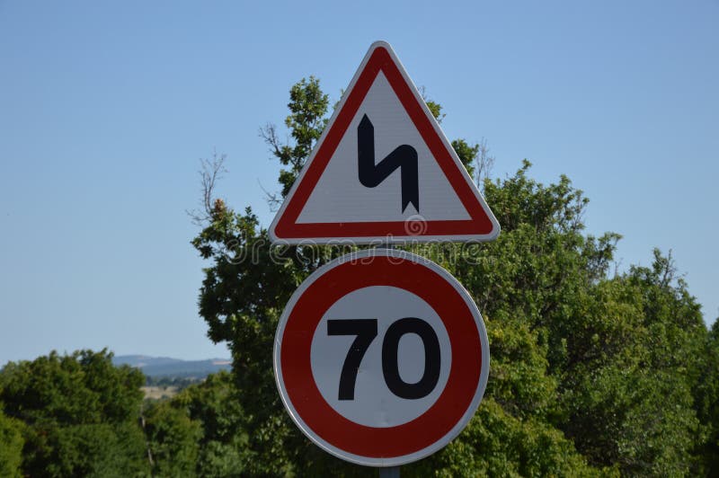 Speed Limit Sign Form France Stock Photo Image Of Rules Street