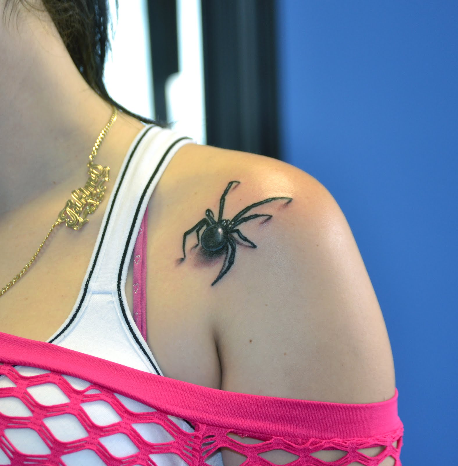 Spider Tattoos On Shoulder