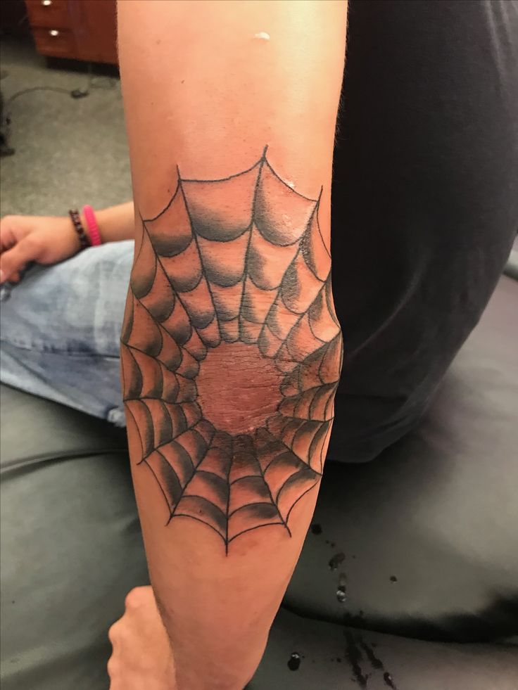 Spider Web Tattoo On Shoulder Spider Web Tattoo Elbow Meaning Tatuaje