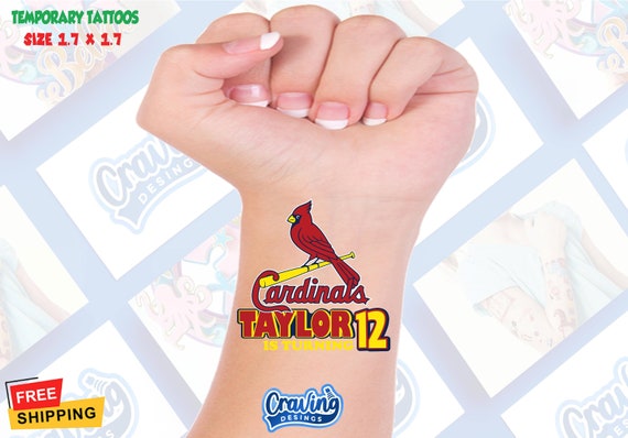 St Louis Cardinals Tattoos St Louis Cardinals Temporary Etsy Uk