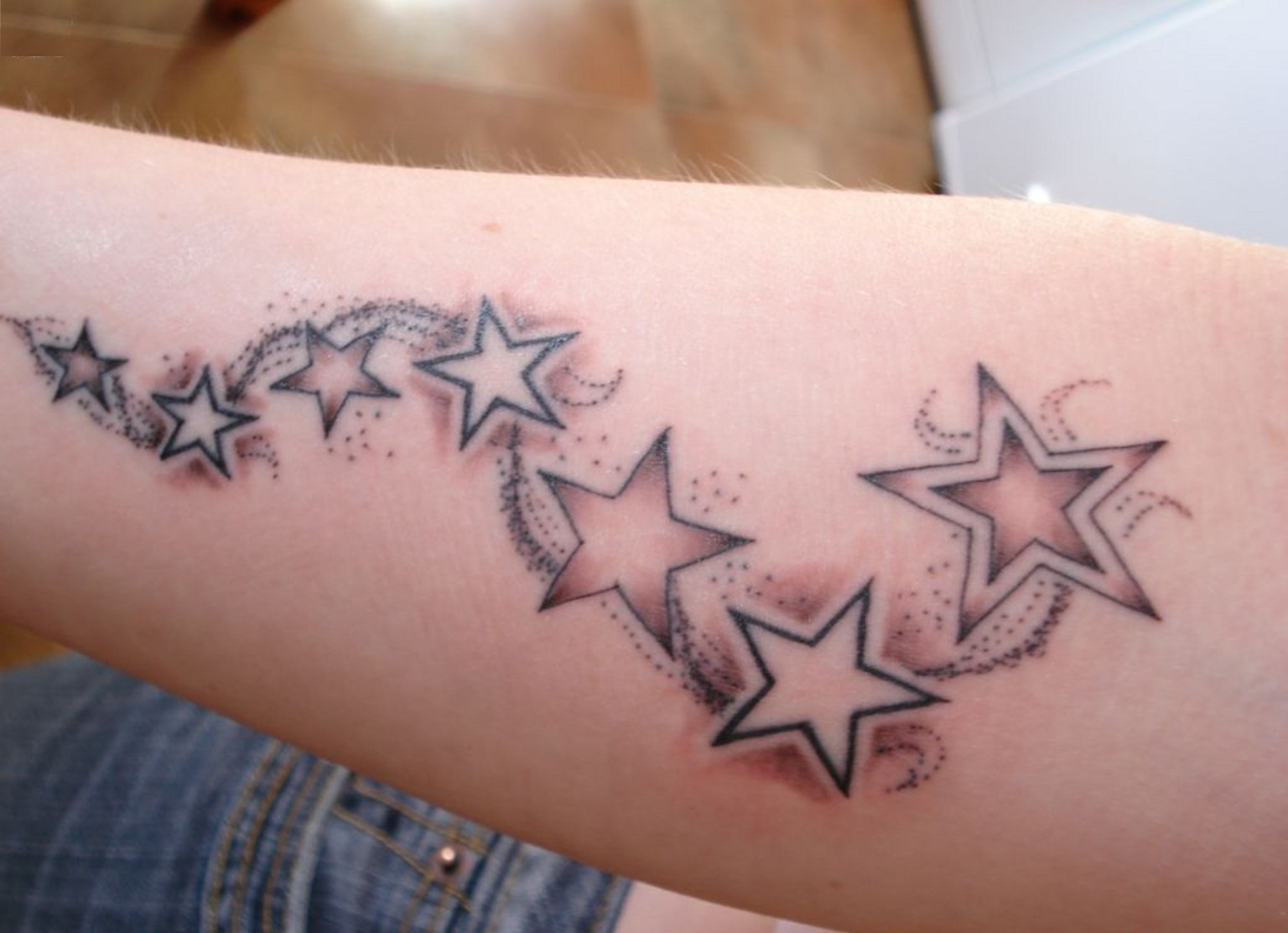 Star Tattoo Designs On Arm For Men