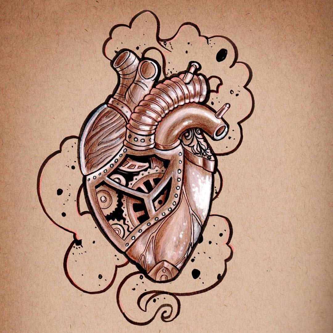 Steampunk Heart Tattoo Design Ideas You'll Love