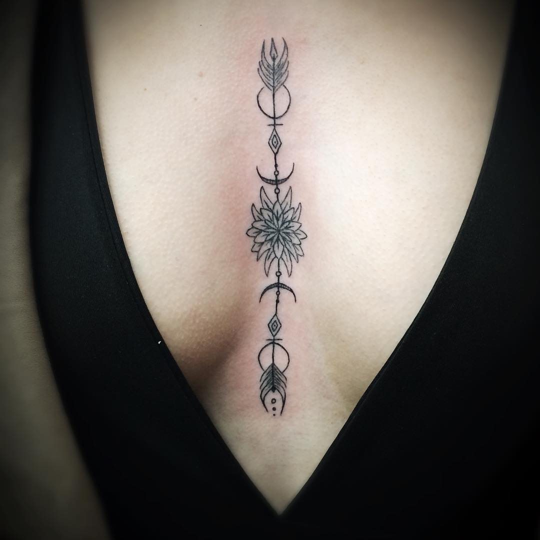 Sternum Tattoo Designs for Women: Elegant and Empowering