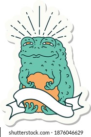 Sticker Of Tattoo Style Toad Character Stock Illustration Download