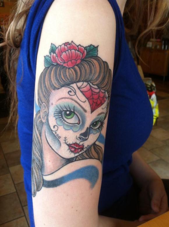 Sugar Skull Cupcake Tattoos Designs