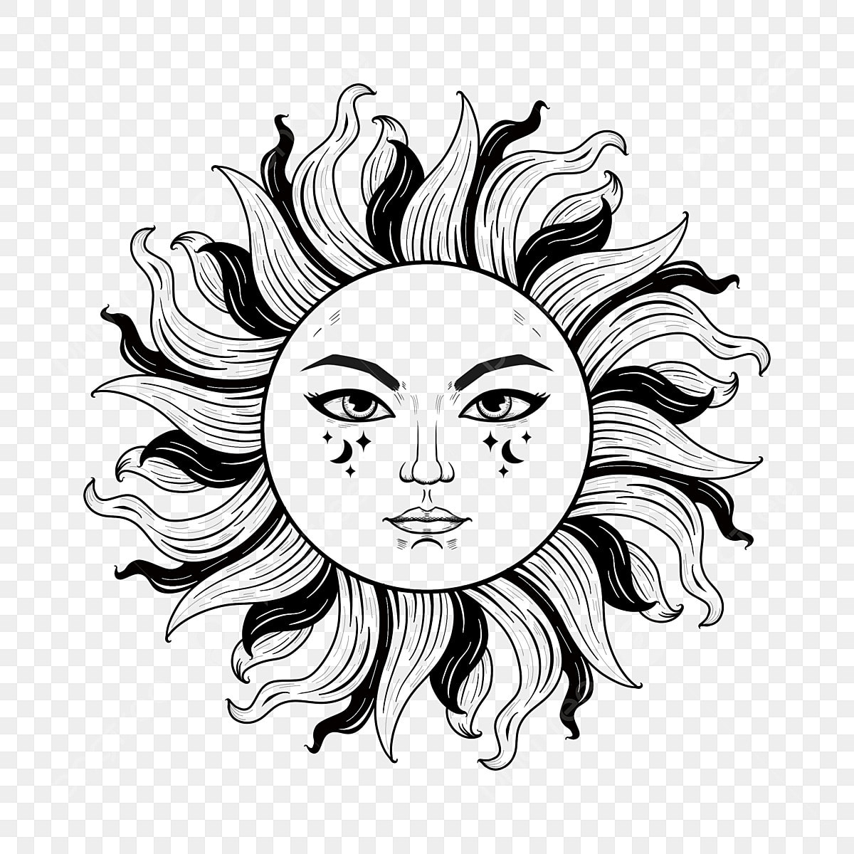 Sun Drawing Tattoo