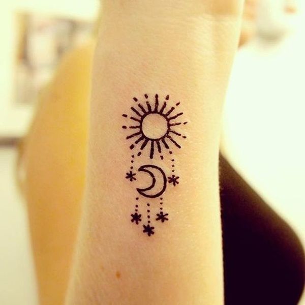 Sun Easy Simple Tattoo Easy Simple Tattoos Easy Tattoos Crayon