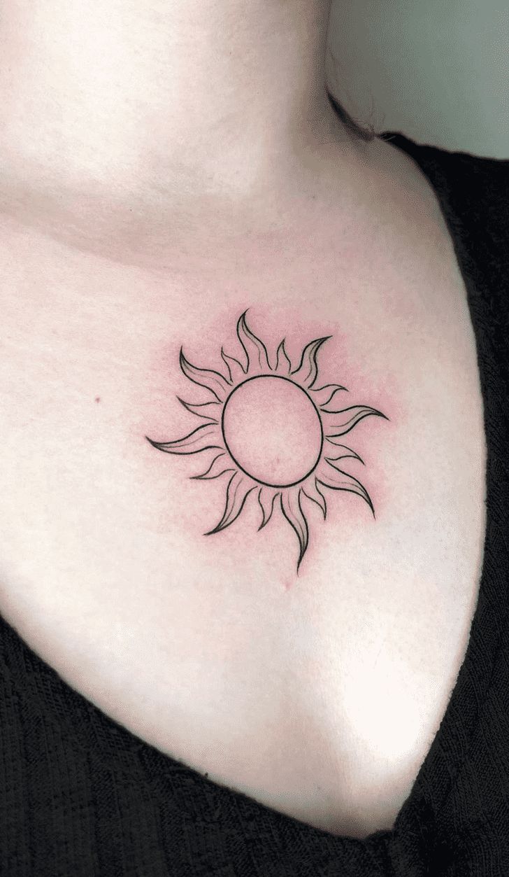 Sun Tattoo Design For Earthy Vibes