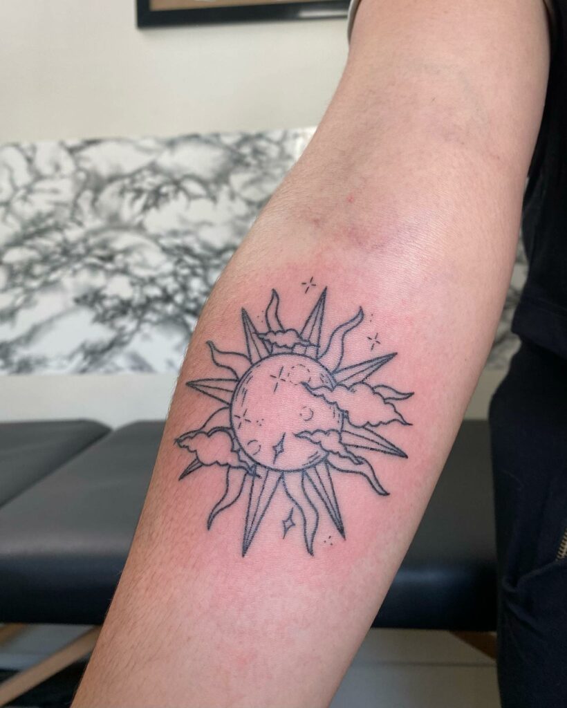 Sun Tattoo Littletattoos On Instagram Sun Tattoos Hand Tattoos Small Hand Tattoos