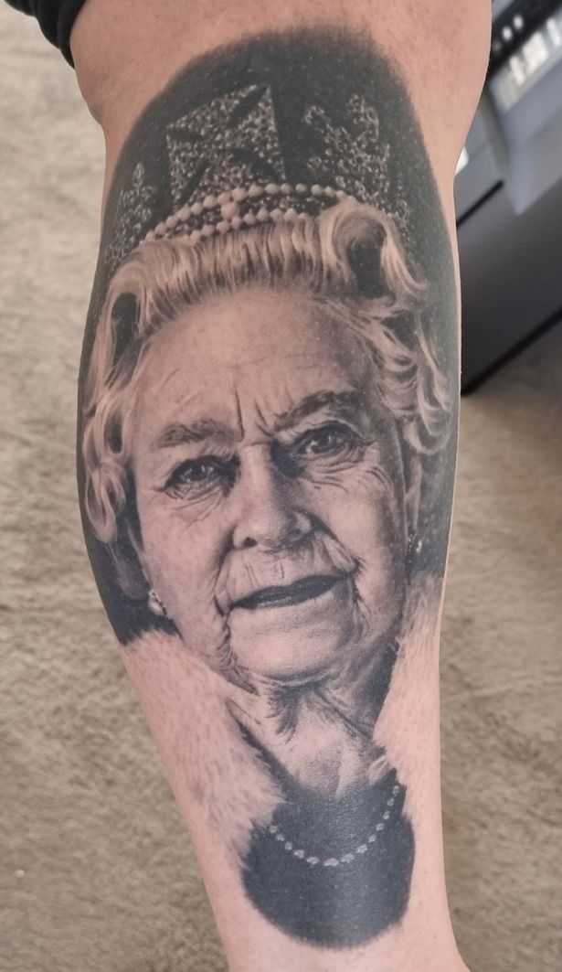 Sunderland Royalist Spent 2 000 On Huge Tattoo Of Queen Elizabeth Ii