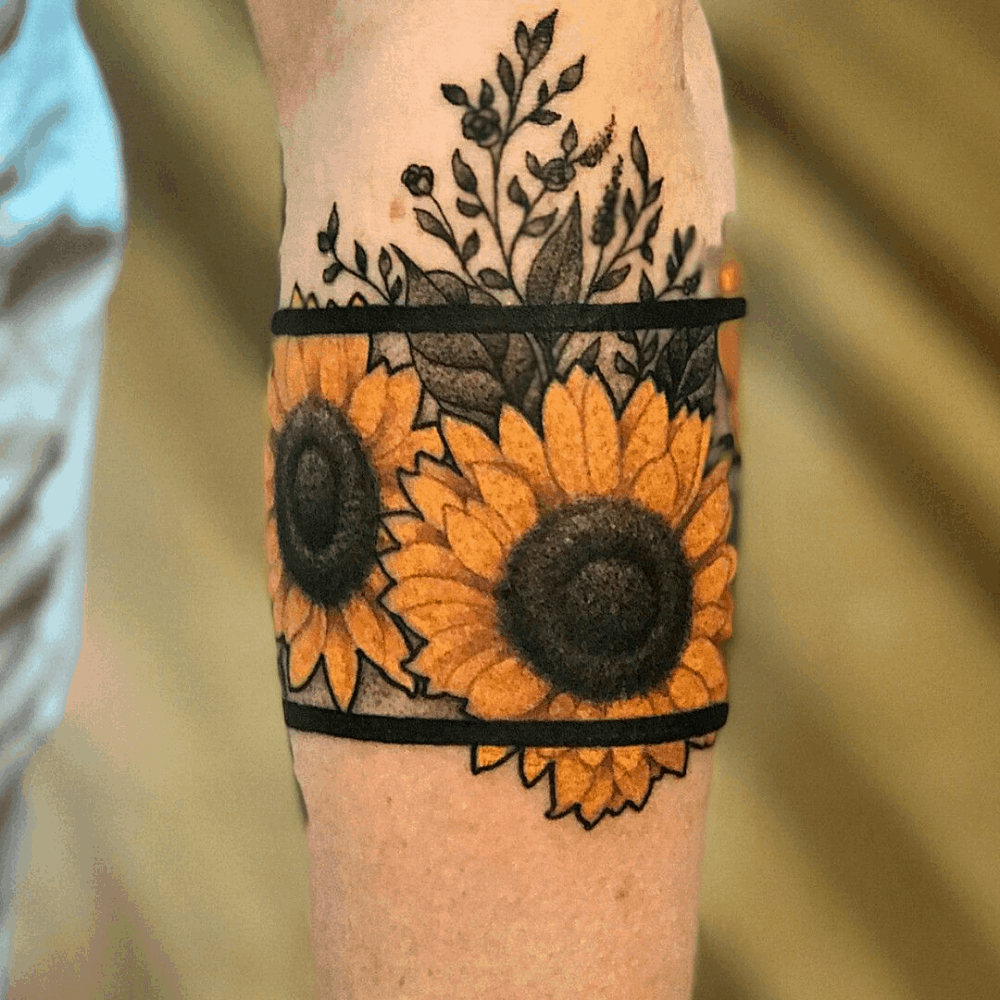 Sunflower Tattoos Designs For Men