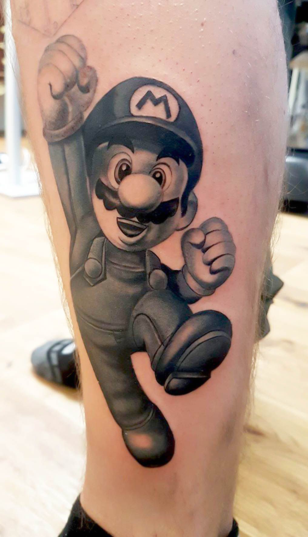 Super Mario Tattoo Paper Mario Peach Electric Ink Colorfull Tattoo Super Mario Tattoo