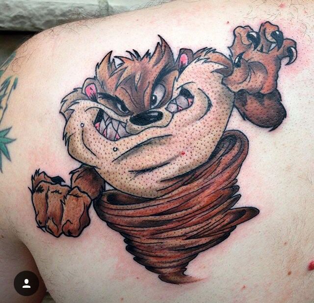 Tasmanian Devil Looney Tunes Tattoos