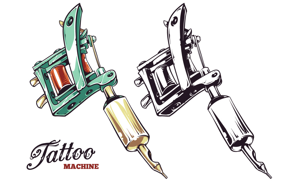 Tattoo Artist Machine Embroidery Design Tattoo Gun Embroidery Pattern