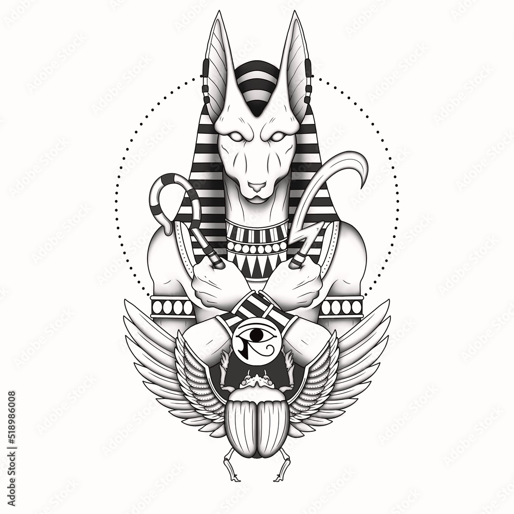 5 Unique Anubis Tattoo Design Ideas