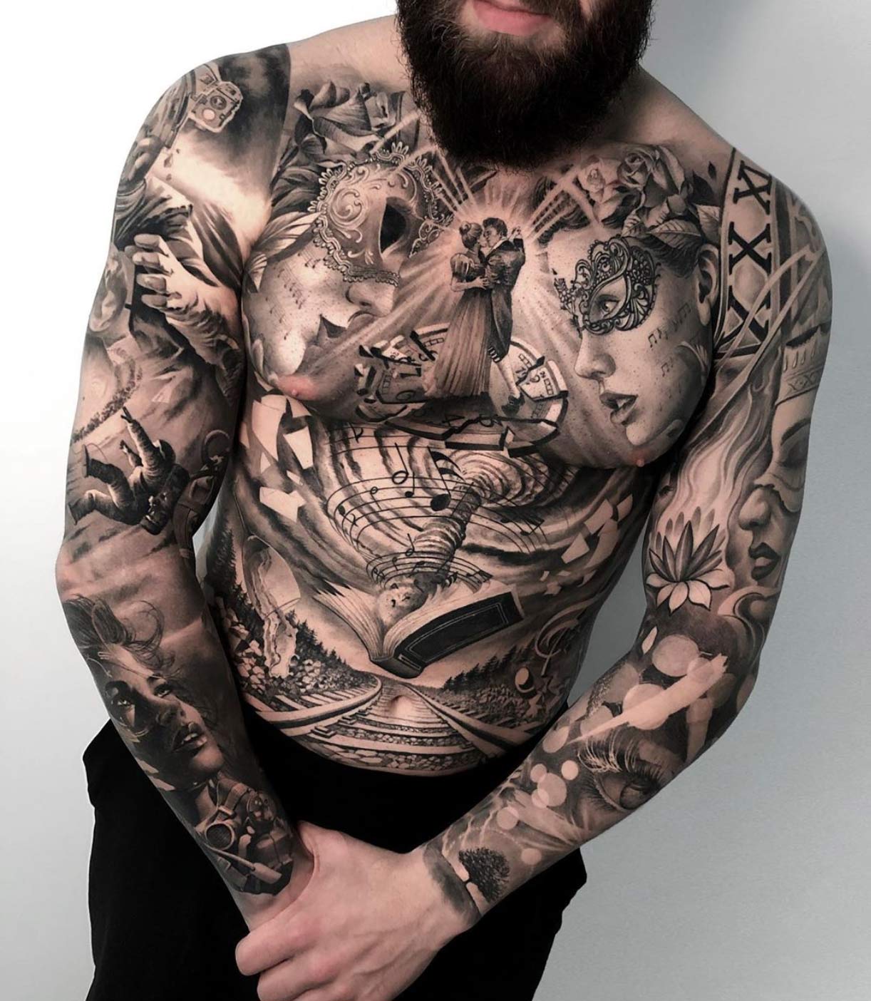 5 Stunning Tattoo Designs for Men on White Background