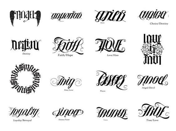 Top 10 Word and Phrase Tattoo Design Ideas