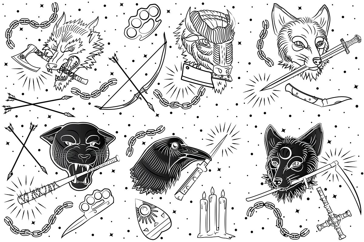 Tattoo Flash Sheet Design Art Cool Stencil Small Hand Tattoos Hand