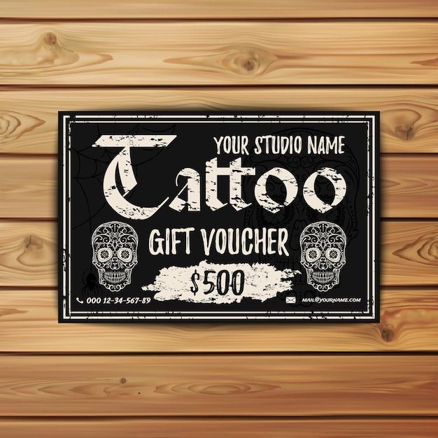 Tattoo Gift Card Design Inspiration for Ink Lovers