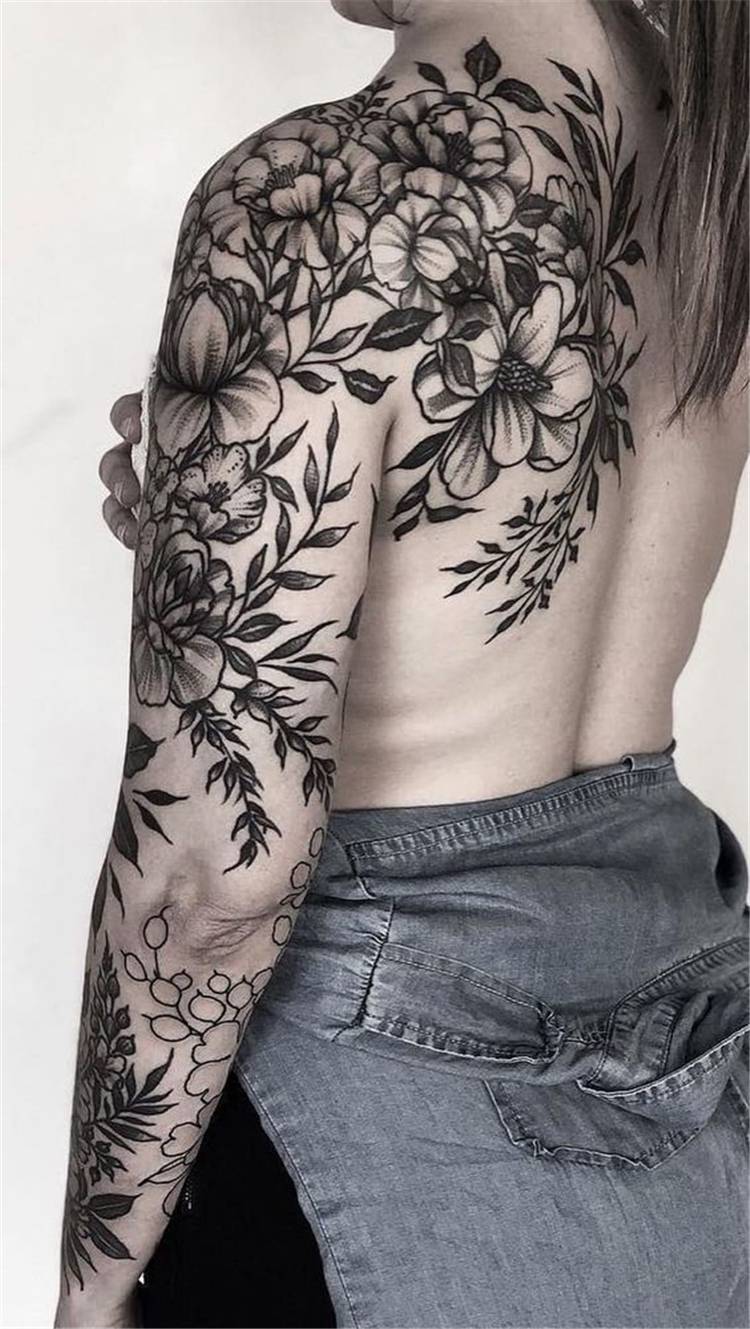 Tattoo Sleeve Ideas For Women Flowers