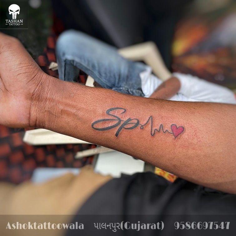 Tattoo Stylish Sp Letter Images In Heart 523016