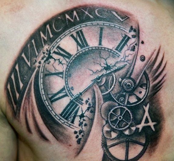 Tattoo Trends 80 Clock Tattoo Designs For Men Timeless Ink Ideas