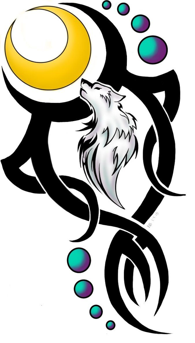 The 25 Best Wolf And Moon Tattoo Ideas On Pinterest Native Feather