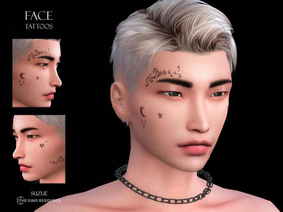 The Sims Resource Rose Face Tattoo