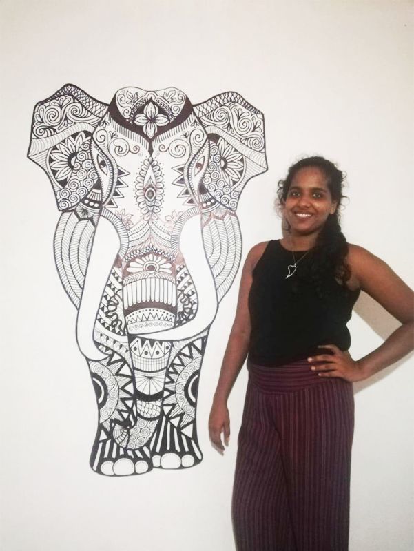 This Zentangle Sri Lankan Tusker Is A Design By Myself With Collaboration Of Sri Lankan